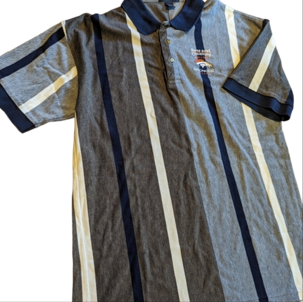 Vintage Denver Broncos Superbowl 32 & 33 champions polo.‎ Men's Large